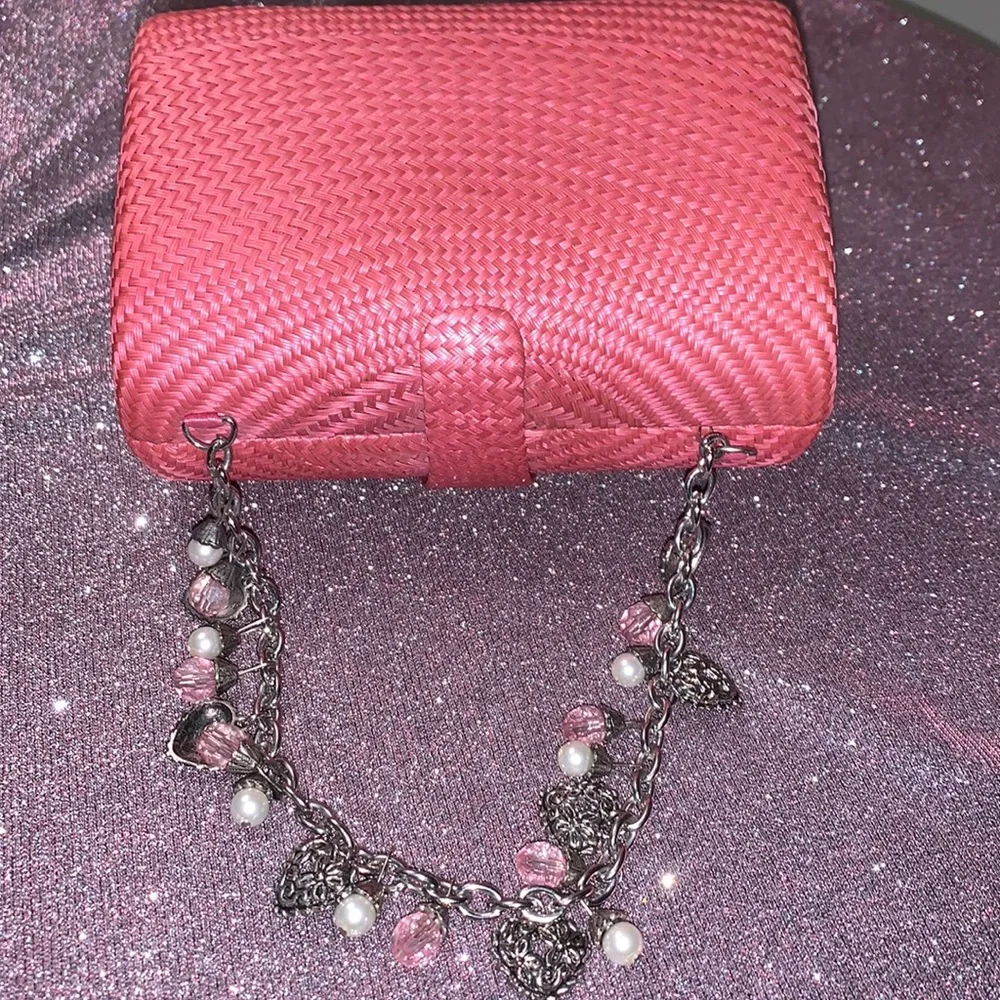 Donna Dixon Straw‎ Mini Bag With Metal Chain - Picture 7 of 11